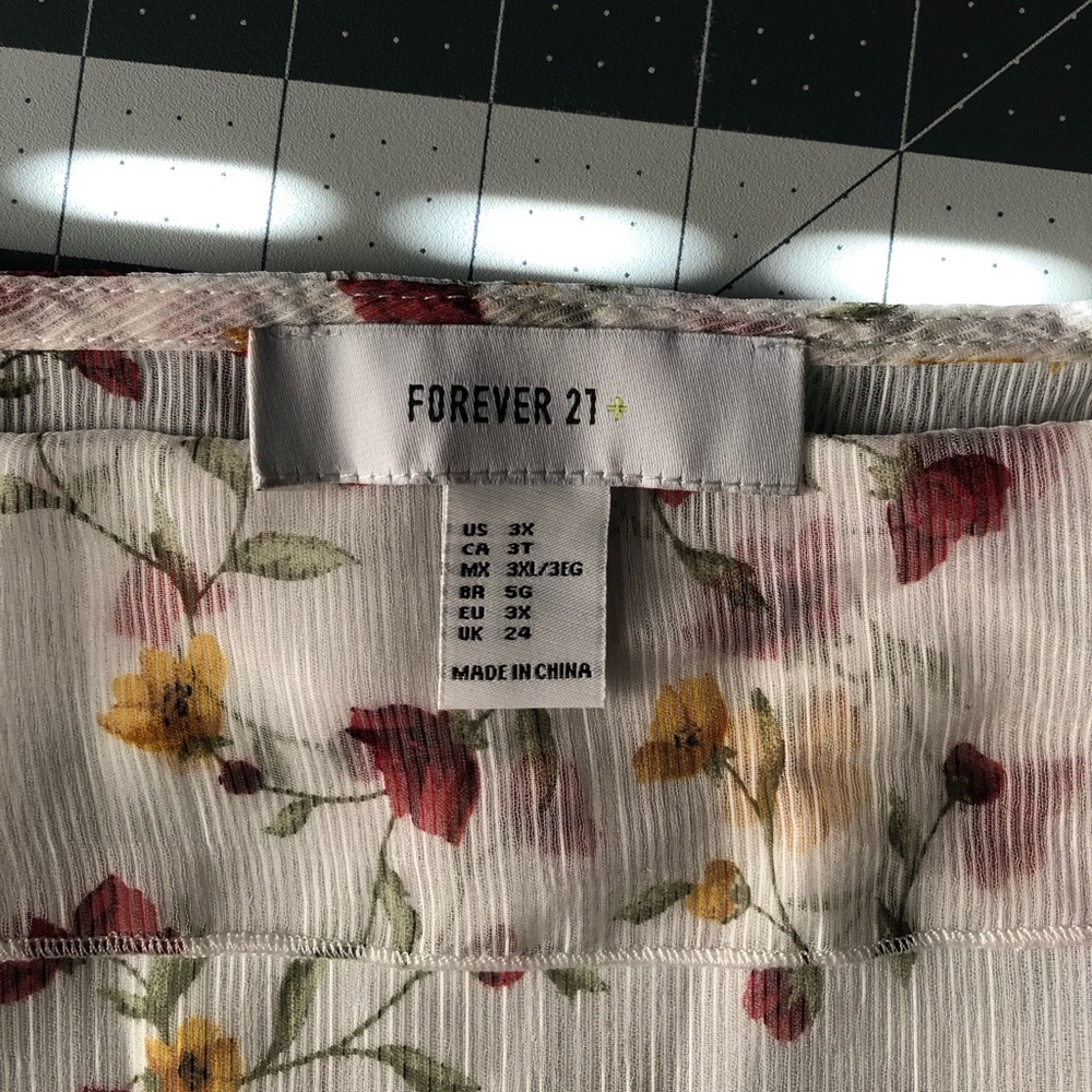 Plus Floral Ruffle Top - Picture 4 of 5